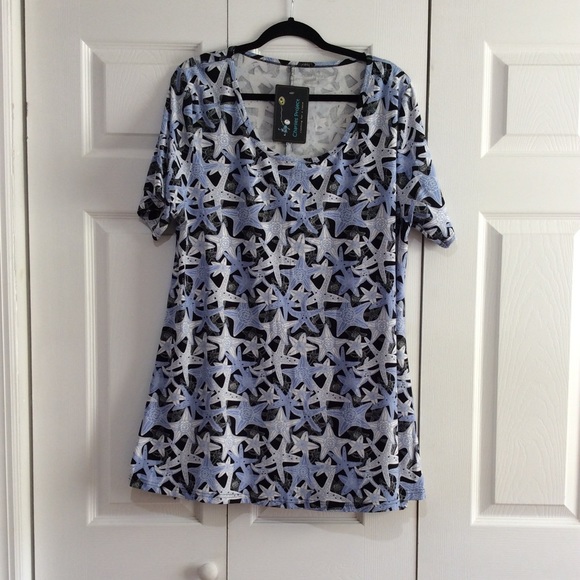 💙⭐️🆕 NWT Charlie’s Project Starfish Perfect Tee/Tunic - Picture 1 of 5